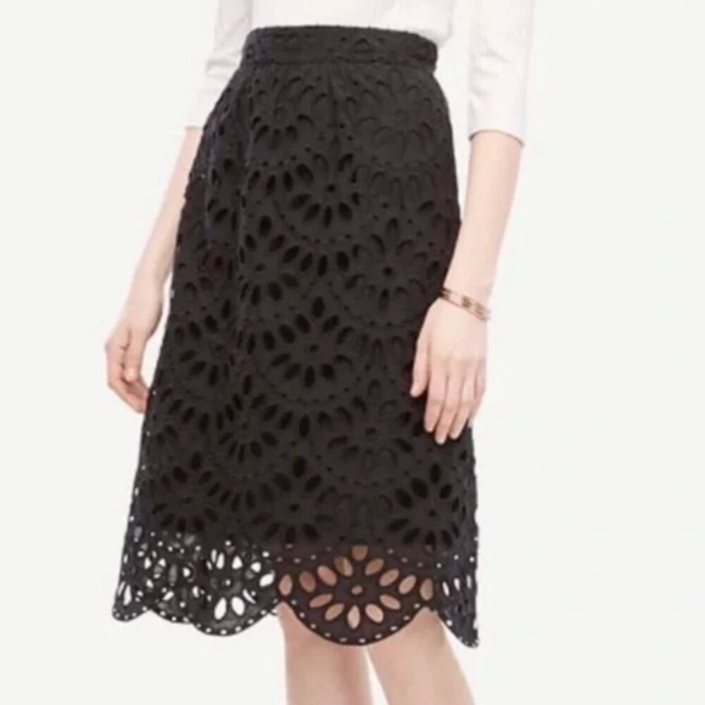 AnnTaylor a line oversized eyelet skirt size 10